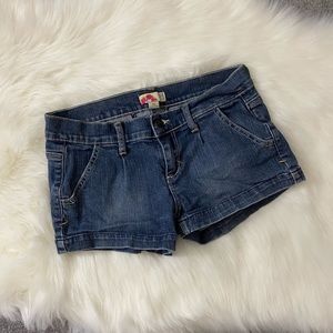 Dark Wash Mid-Rise Jean Shorts - Size 25